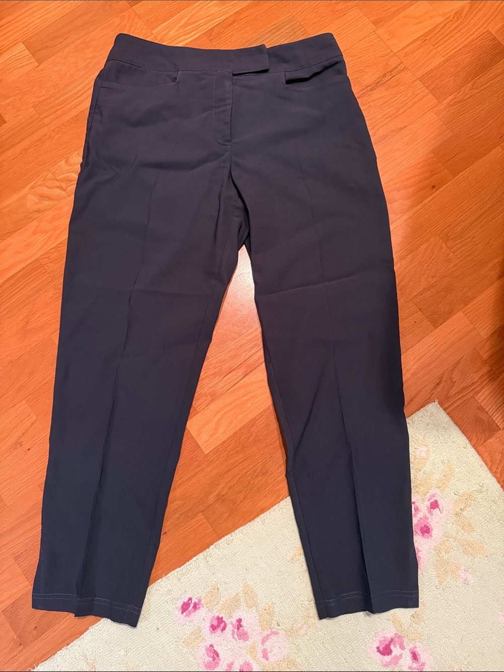 Women's Navy Tailored Ankle Trousers